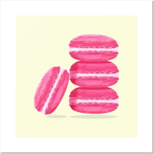 Pink macaron cakes Posters and Art